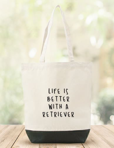 LIFE IS BETTER WITH A RETRIEVER トートバッグ