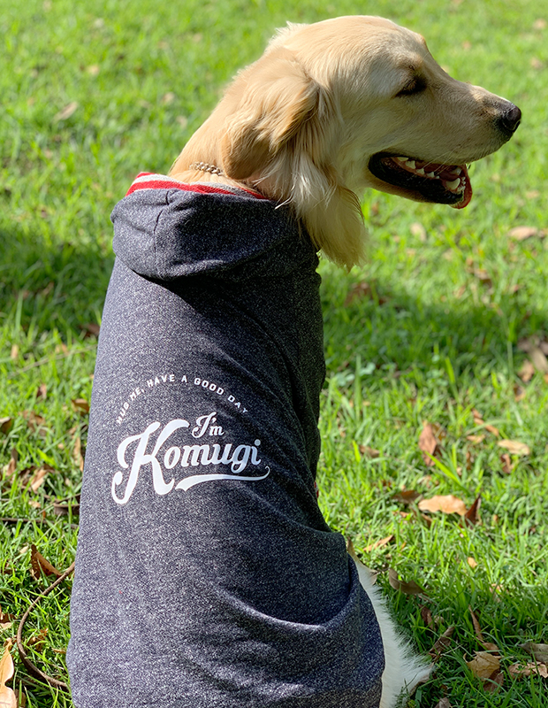 長袖デニム赤ボーダーパーカー